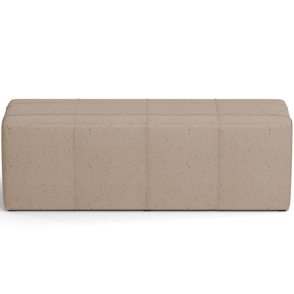 Kit Cabeceira Cama Box King 195cm Com Calçadeira Roma W01 Linho Bege Escuro - Lyam - 8