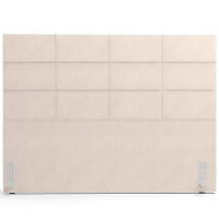 Kit Cabeceira Cama Box King 195cm Com Calçadeira Roma W01 Suede Bege - Lyam - 9