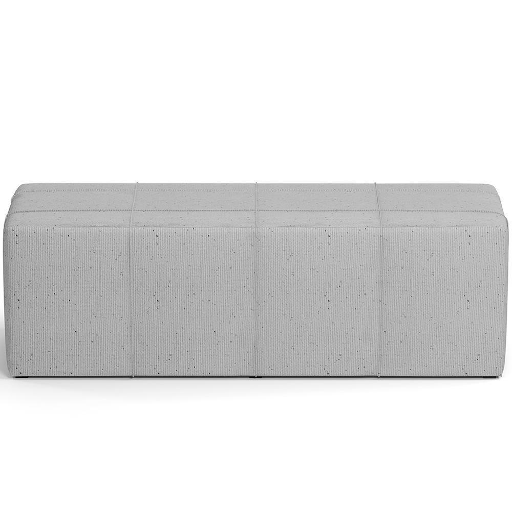 Kit Cabeceira Cama Box King 195cm Com Calçadeira Roma W01 Linho Cinza - Lyam - 10