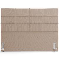 Kit Cabeceira Cama Box Casal 140cm Com Calçadeira Roma W01 Linho Bege Escuro - Lyam - 9