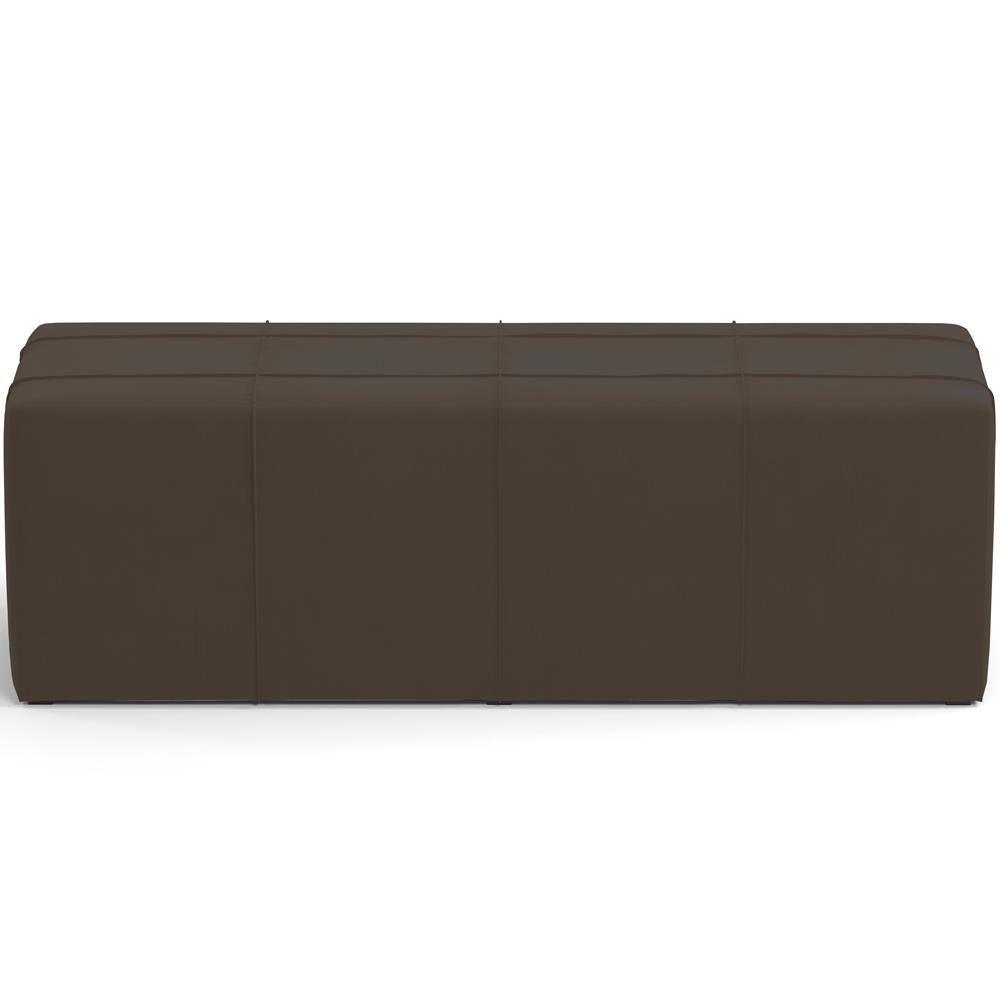 Kit Cabeceira Cama Box Casal 140cm Com Calçadeira Roma W01 Suede Marrom - Lyam - 10