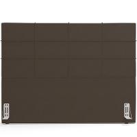 Kit Cabeceira Cama Box Casal 140cm Com Calçadeira Roma W01 Suede Marrom - Lyam - 9