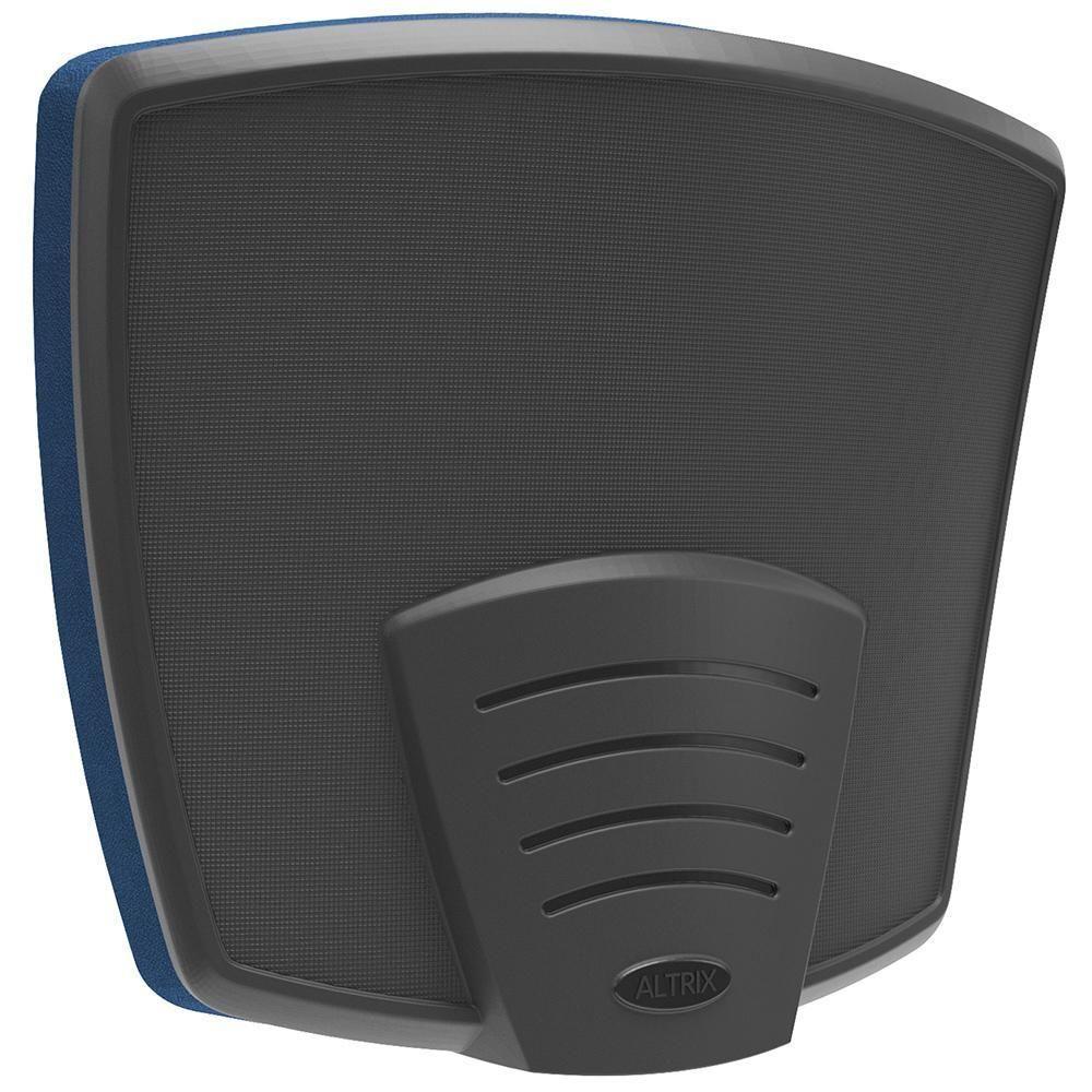 Kit 4 Cadeiras De Escritório Executiva Office Giratória Preto Baixa Flexi P03 Poliéster Azul - Lyam - 9