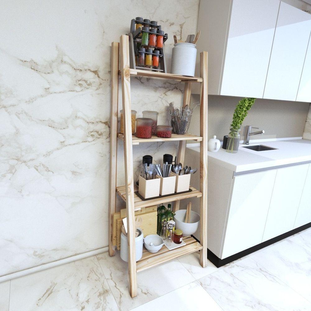 Arara Organizar Expositora Vitrine Parede Moderna 100% Pinus - 4