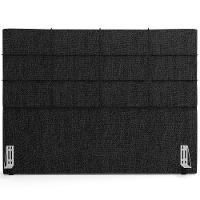 Kit Cabeceira Cama Box Queen 160cm Com Calçadeira Roma W01 Linho Chumbo - Lyam - 9