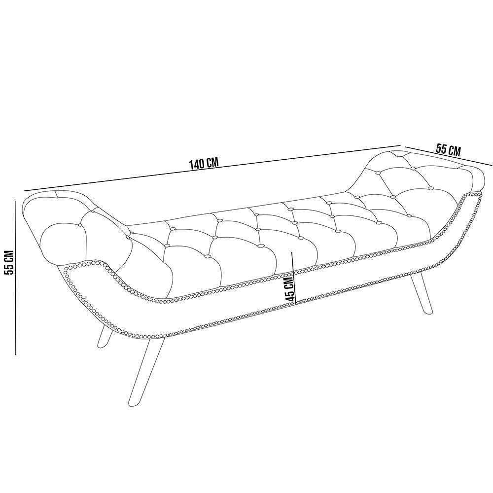 Kit Cabeceira Cama Box Lisboa 140 Cm Com Puff Recamier Santorini Linho Cinza Escuro - Lyam Decor - 9