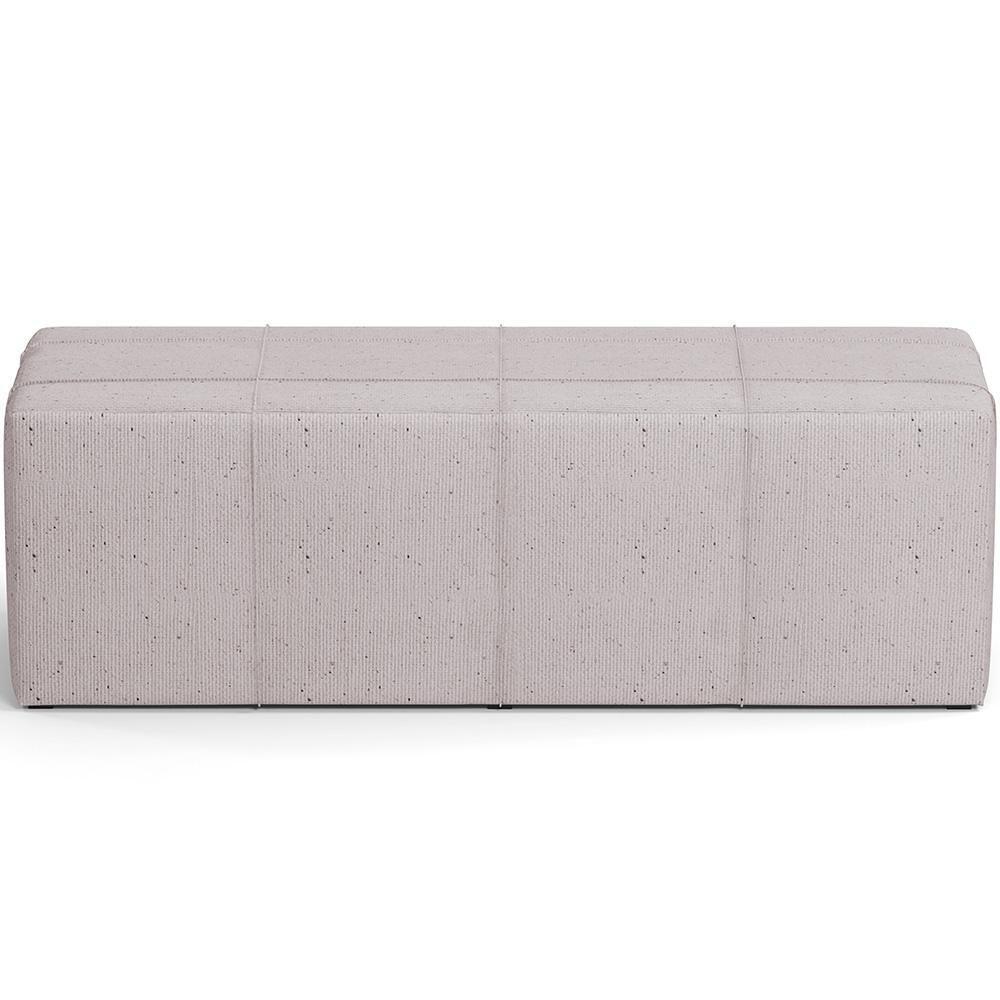 Kit Cabeceira Cama Box King 195cm Com Calçadeira Roma W01 Linho Bege - Lyam - 10