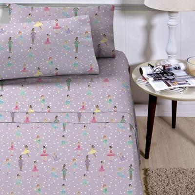Jogo De Lençol Planeta Mágico Solteiro 3 Peças Infantil Estampado - Bailarina - 100% Poliéster