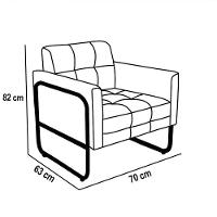 Poltrona Sala Industrial Alta Tubo Dourado Kit 2 Elisa Sintético Branco D03 - D'rossi