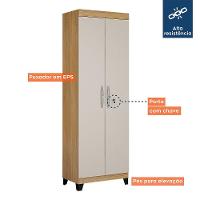 Armário Multiuso 2 Portas Com Chave Asteca Valdemóveis Cinamomo-off White - 5