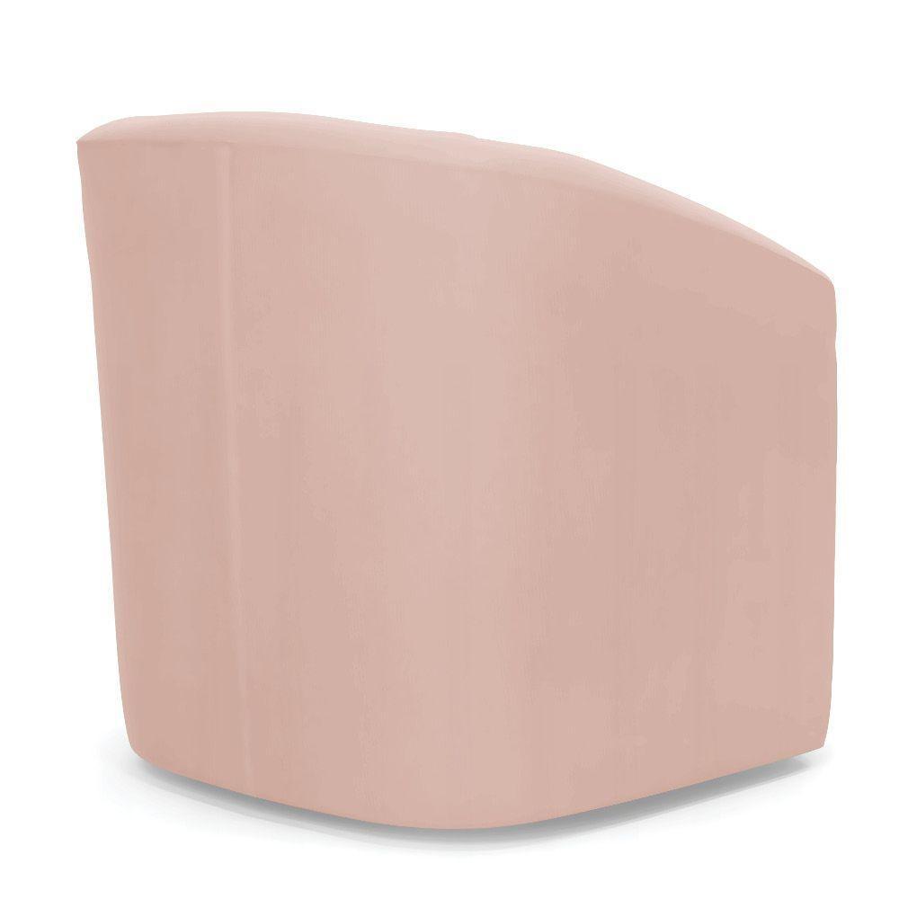 Poltrona Decorativa Base Giratória Stella Max Veludo Rosê D03 - D'rossi - 6