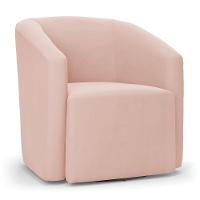 Poltrona Decorativa Base Giratória Stella Max Veludo Rosê D03 - D'rossi - 2