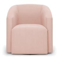 Poltrona Decorativa Base Giratória Stella Max Veludo Rosê D03 - D'rossi - 5