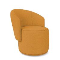 Poltrona Decorativa Orgânica Fixa Para Sala Kit 2 Malu Bouclê Mostarda M11 - D'rossi - 6