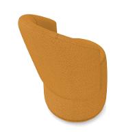 Poltrona Decorativa Orgânica Fixa Para Sala Kit 2 Malu Bouclê Mostarda M11 - D'rossi - 8