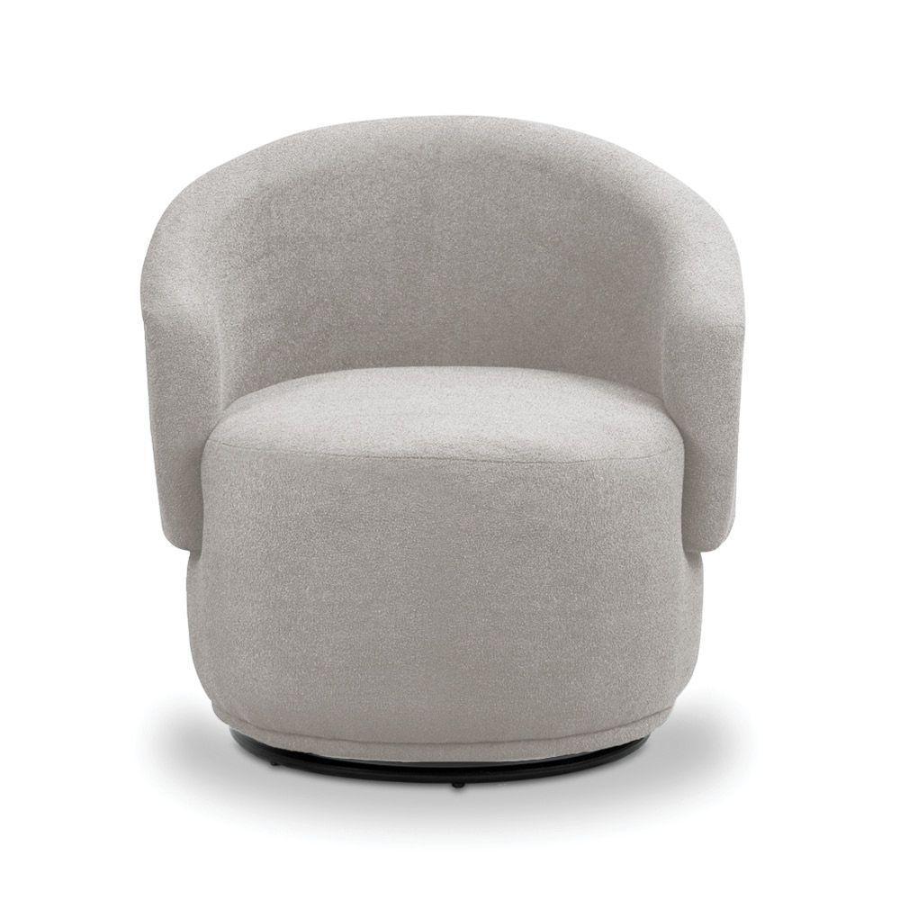 Poltrona Decorativa Orgânica Kit 2 Névoa Bouclê E03 - D'rossi Cinza Claro - 5