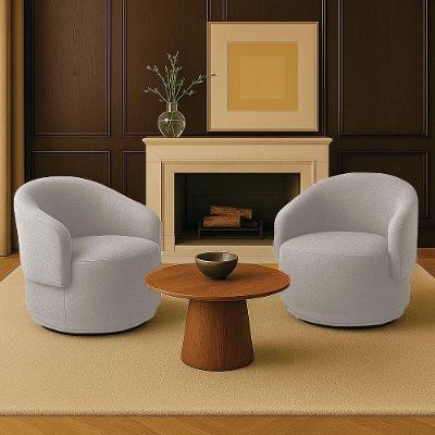 Poltrona Decorativa Orgânica Kit 2 Névoa Bouclê E03 - D'rossi Cinza Claro