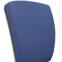 Cadeira De Escritório Diretor Office Base Giratória Preto Alta Flexi P03 Vinil Azul - Lyam - 8