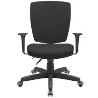 Cadeira De Escritório Diretor Office Base Giratória Preto Alta Flexi P03 Poliéster Preto - Lyam - 3