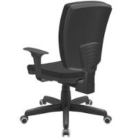 Cadeira De Escritório Diretor Office Base Giratória Preto Alta Flexi P03 Poliéster Preto - Lyam - 7