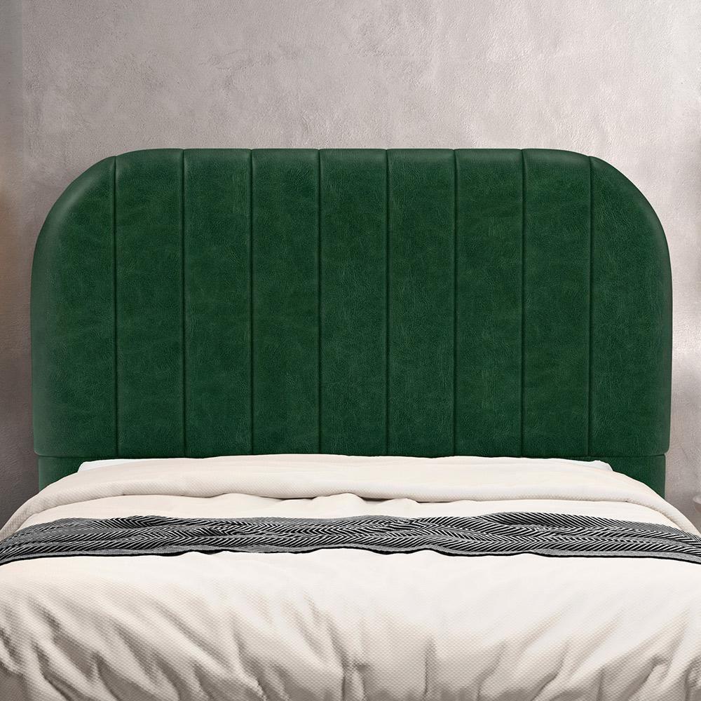 Cabeceira Cama Box King Estofada Orgânica 195cm Alice W01 Couríssimo Verde - Lyam Decor - 2