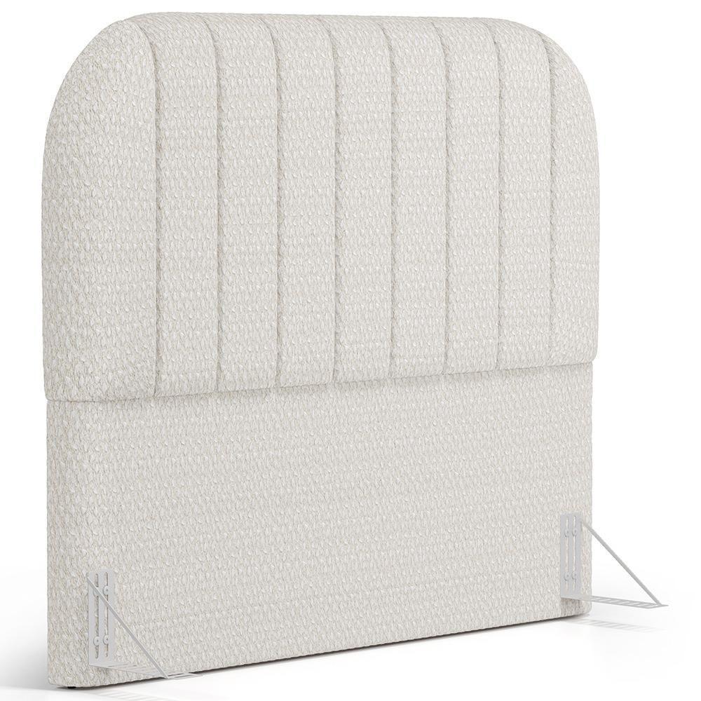 Cabeceira Cama Box King Estofada Orgânica 195cm Alice W01 Bouclê Cru - Lyam Decor - 1