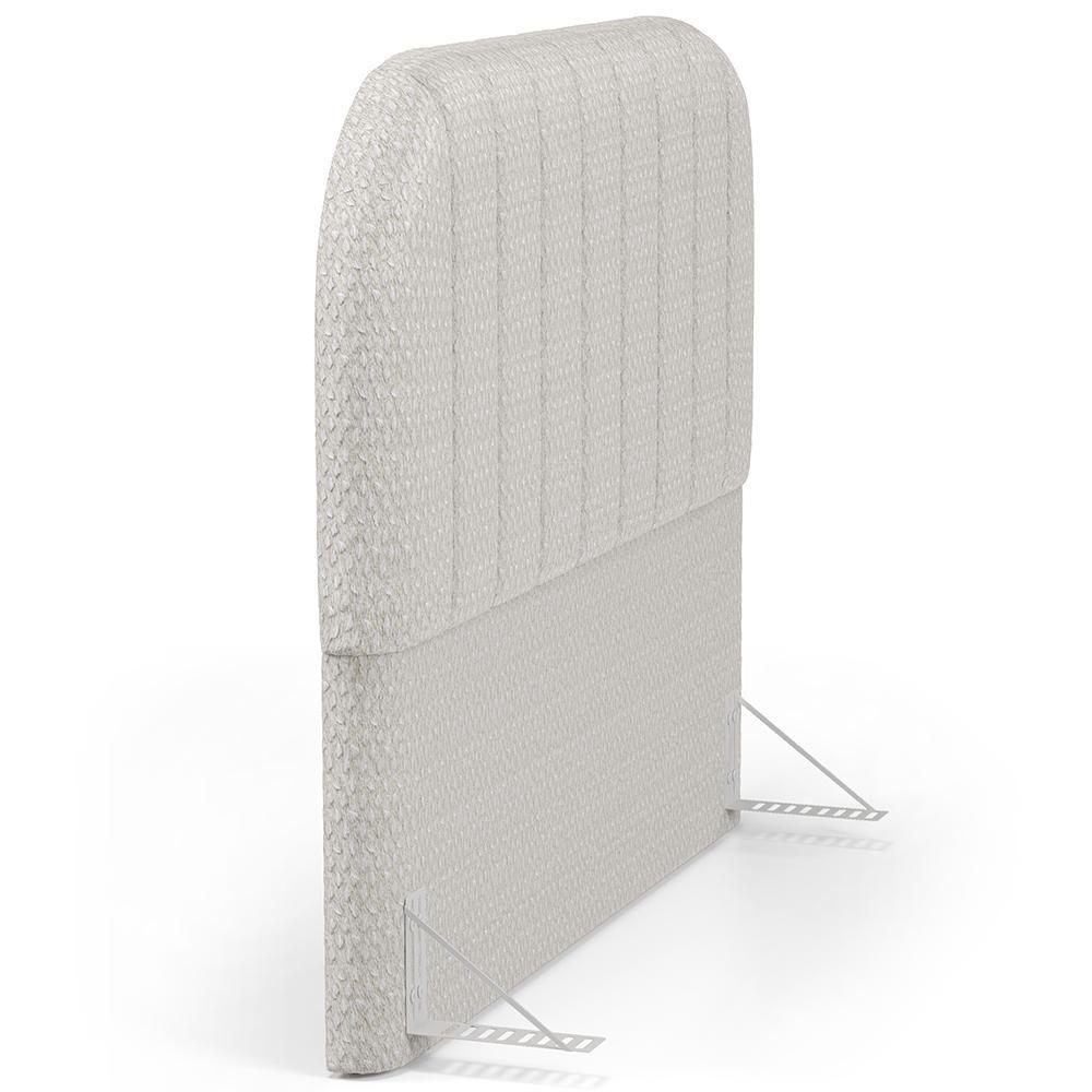 Cabeceira Cama Box King Estofada Orgânica 195cm Alice W01 Bouclê Cru - Lyam Decor - 2