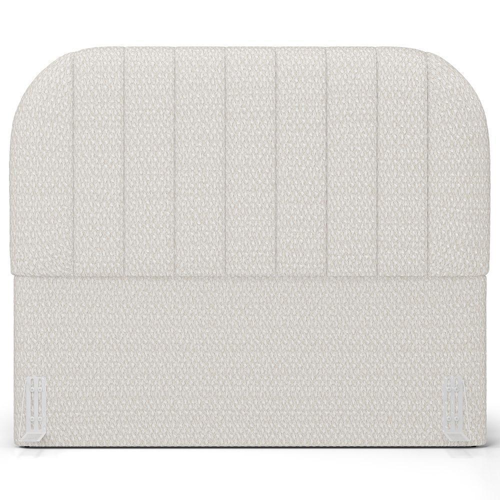 Cabeceira Cama Box King Estofada Orgânica 195cm Alice W01 Bouclê Cru - Lyam Decor - 5