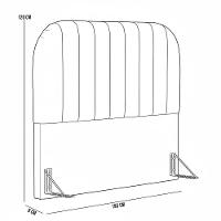 Cabeceira Cama Box King Estofada Orgânica 195cm Alice W01 Couríssimo Canela - Lyam Decor - 5