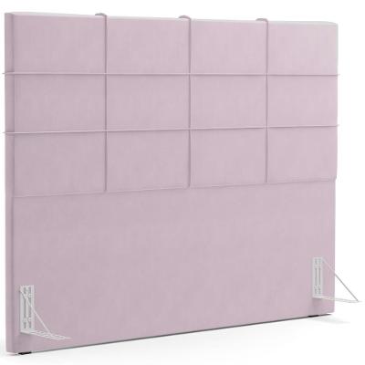 Cabeceira Cama Box Casal King 195 Cm Roma W01 Suede Rosê - Lyam