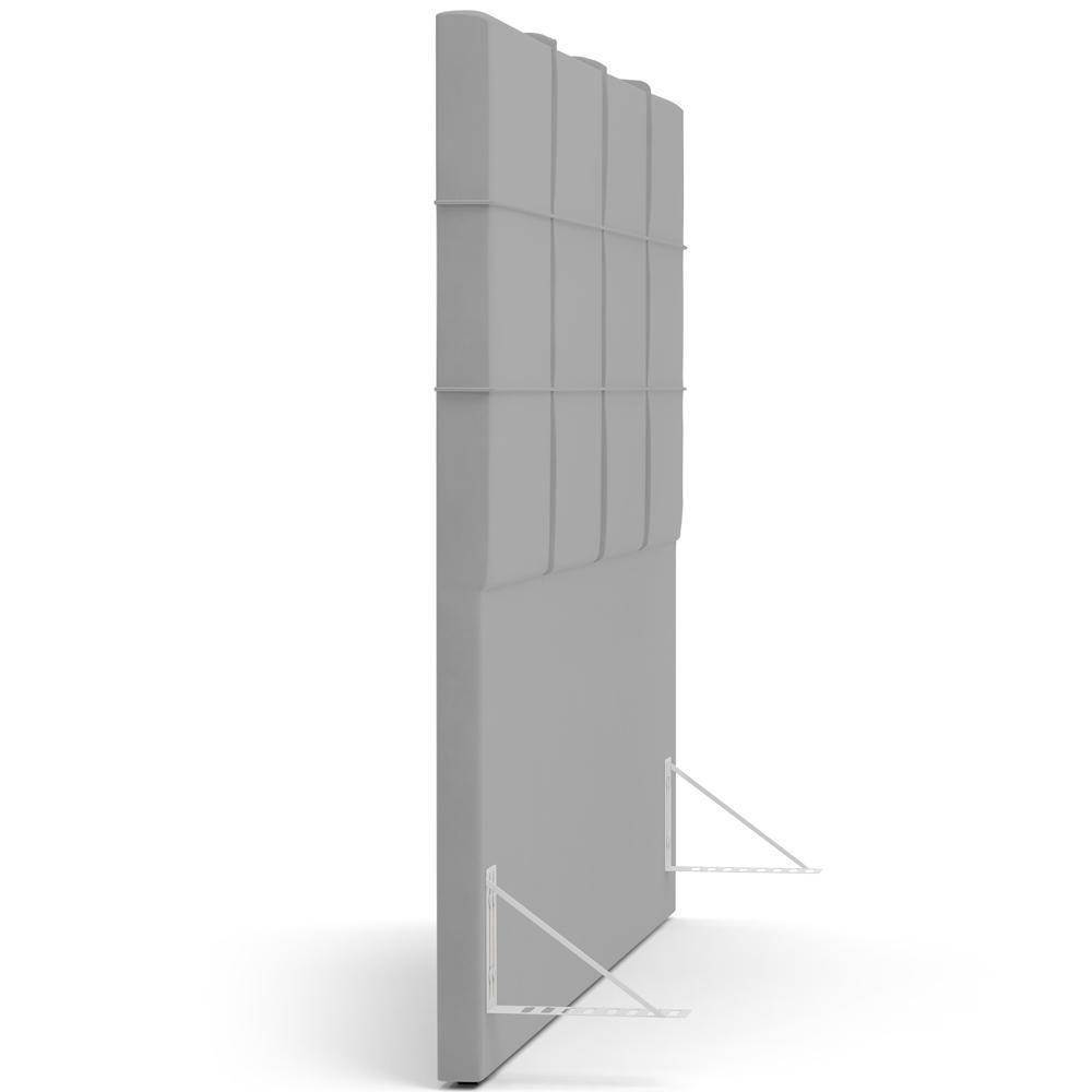 Cabeceira Cama Box Casal King 195 Cm Roma W01 Suede Cinza - Lyam - 8