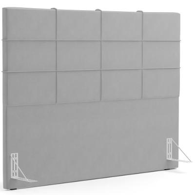 Cabeceira Cama Box Casal King 195 Cm Roma W01 Suede Cinza - Lyam
