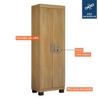 Armário Multiuso 2 Portas Com Chave Asteca Valdemóveis Cinamomo