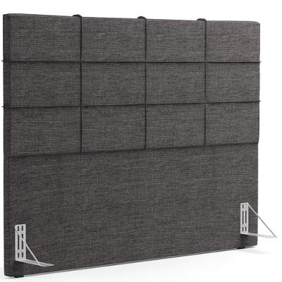 Cabeceira Cama Box Casal King 195 Cm Roma W01 Linho Cinza Escuro - Lyam