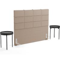 Cabeceira Cama Box Casal King 195 Cm Roma W01 Linho Bege Escuro - Lyam - 7