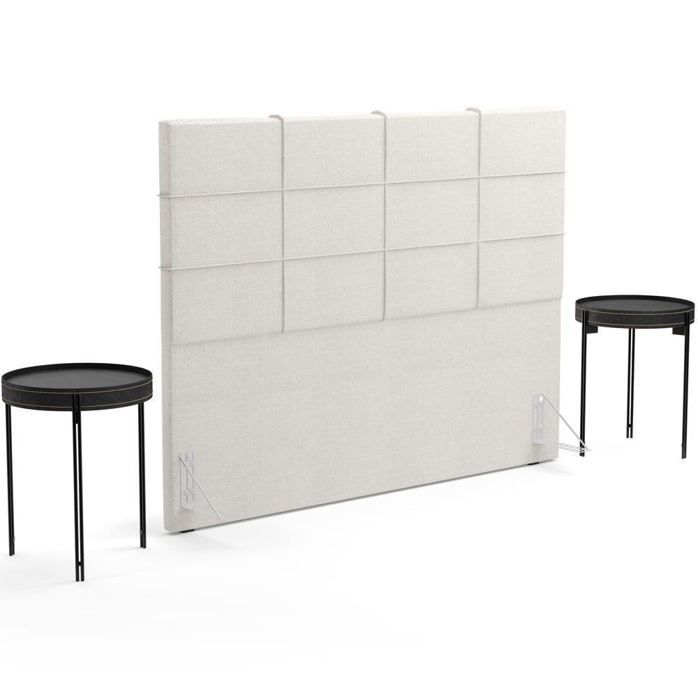 Cabeceira Cama Box Casal King 195 Cm Roma W01 Linho Champagne - Lyam - 7