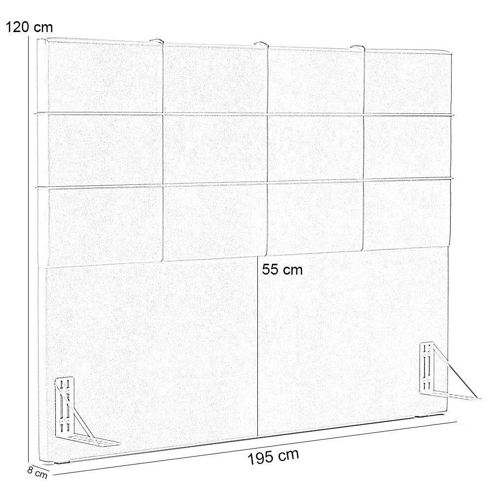 Cabeceira Cama Box Casal King 195 Cm Roma W01 Couríssimo Verde Musgo - Lyam - 5