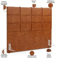 Cabeceira Cama Box Casal King 195 Cm Roma W01 Couríssimo Camel - Lyam