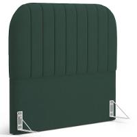 Cabeceira Cama Box Casal Estofada Orgânica 140cm Alice W01 Suede Verde Musgo - Lyam Decor - 1