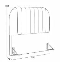 Cabeceira Cama Box Casal Estofada Orgânica 140cm Alice W01 Facto Branco - Lyam Decor - 5
