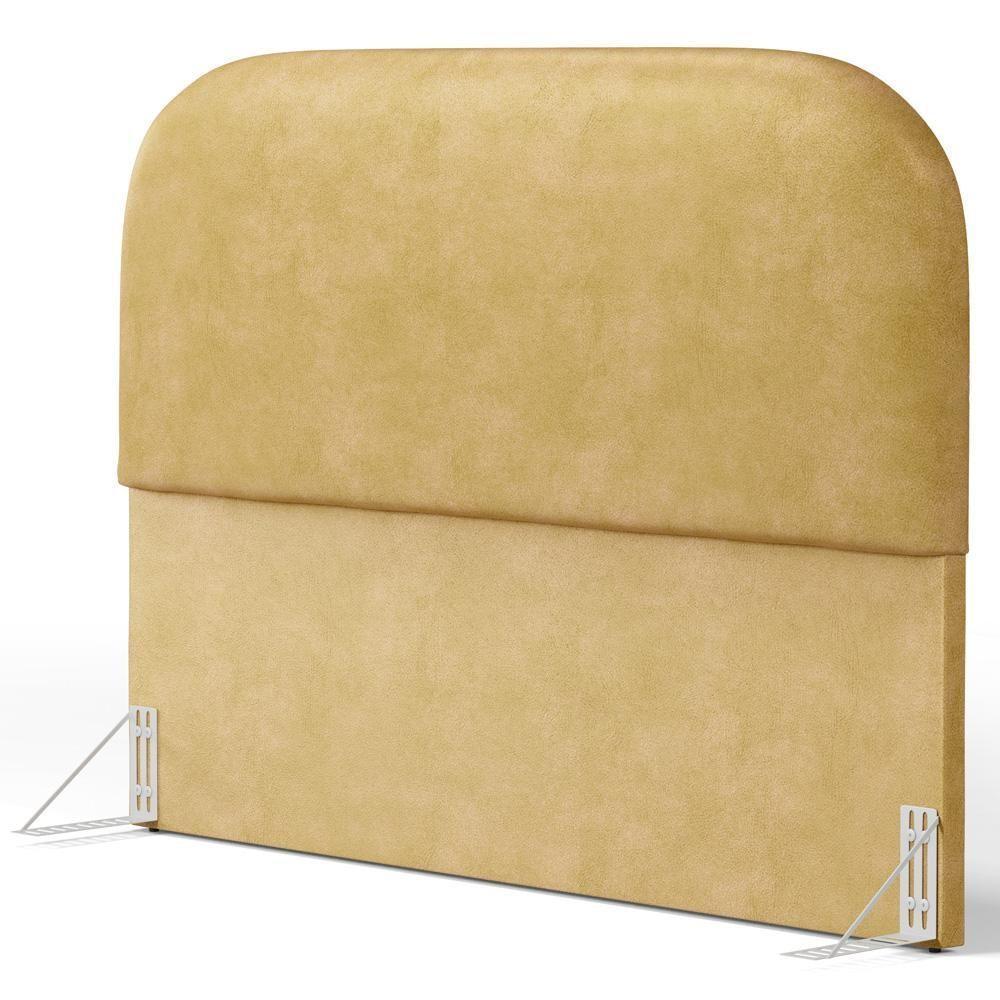 Cabeceira Cama Box Casal 140cm Orgânica Lanna W01 Couríssimo Fendi - Lyam Decor - 7