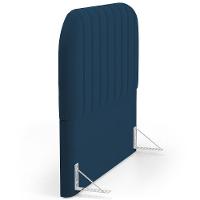 Cabeceira Cama Box Casal Estofada Orgânica 140cm Alice W01 Suede Azul Marinho - Lyam Decor - 6