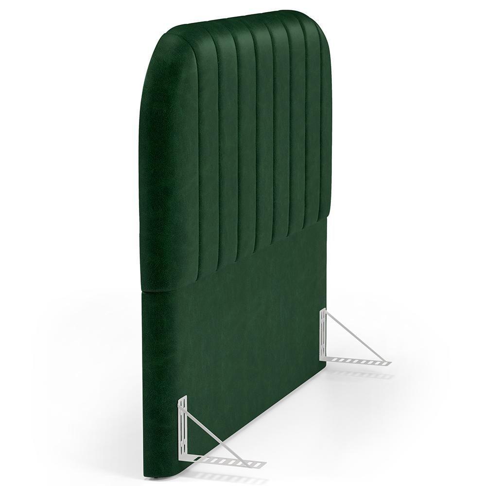 Cabeceira Cama Box Casal Estofada Orgânica 140cm Alice W01 Couríssimo Verde - Lyam Decor - 6