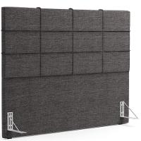 Cabeceira Cama Box Casal 140 Cm Roma W01 Linho Cinza Escuro - Lyam - 1