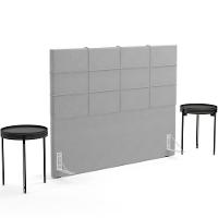 Cabeceira Cama Box Casal 140 Cm Roma W01 Suede Cinza - Lyam - 7