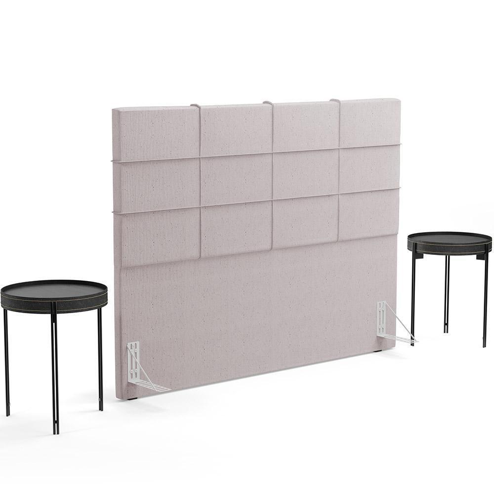 Cabeceira Cama Box Casal 140 Cm Roma W01 Linho Bege - Lyam - 7