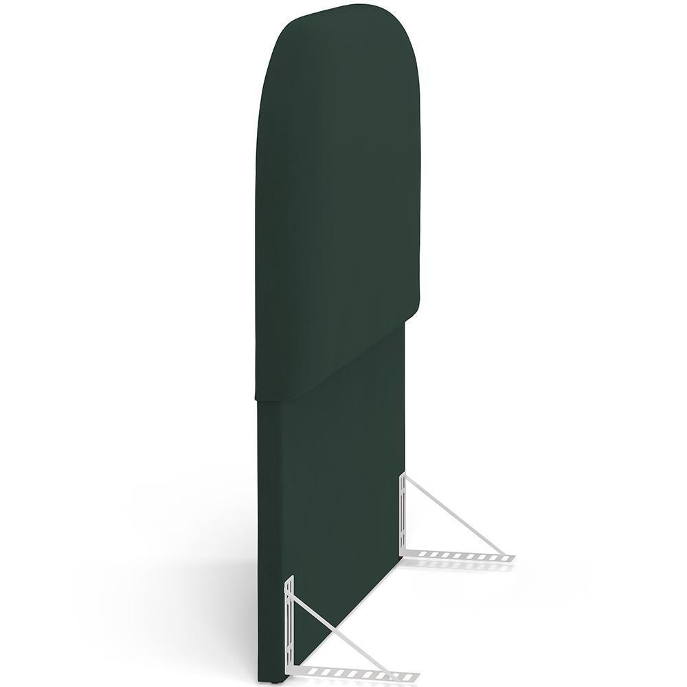 Cabeceira Cama Box 100cm Orgânica Lanna W01 Suede Verde Musgo - Lyam Decor - 6