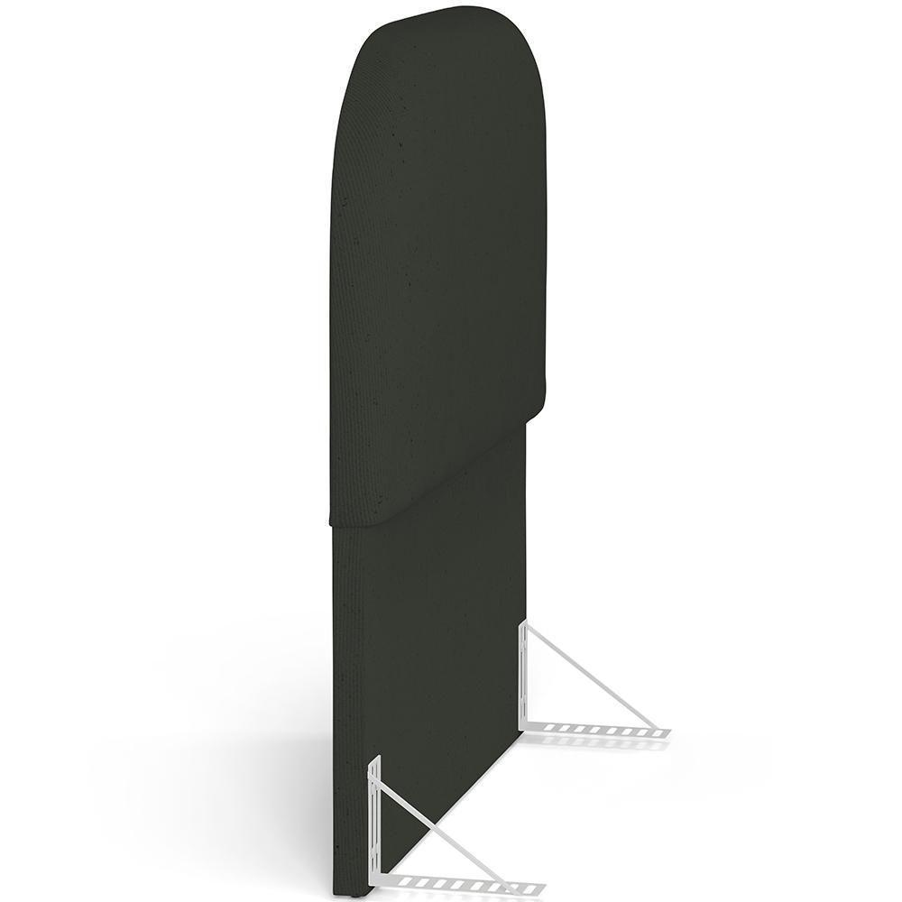 Cabeceira Cama Box 100cm Orgânica Lanna W01 Linho Verde Musgo - Lyam Decor - 6