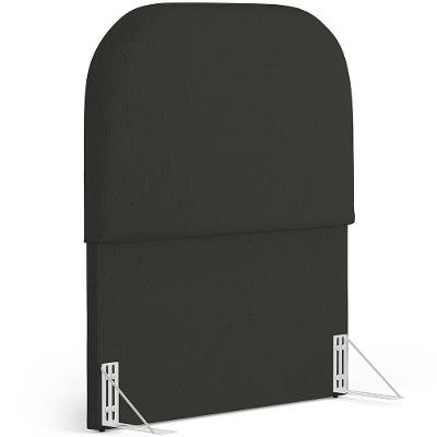 Cabeceira Cama Box 100cm Orgânica Lanna W01 Linho Verde Musgo - Lyam Decor