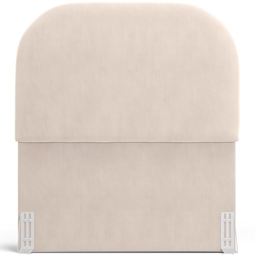 Cabeceira Cama Box 100cm Orgânica Lanna W01 Suede Bege - Lyam Decor - 3